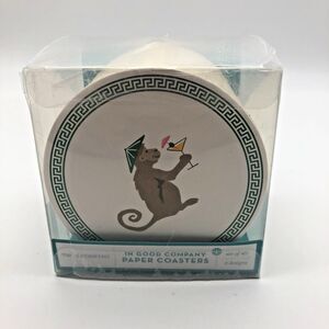 NEW Twos Company In Good Company Paper Coasters 40 Ct 4 Designs Animals Party